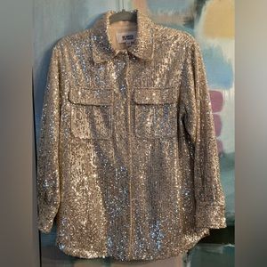BB Dakota sequined shirt jacket